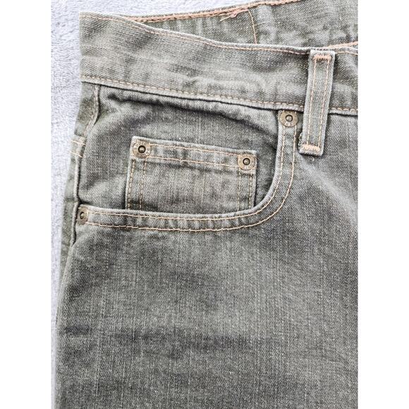 Vintage Eddie Bauer High Rise Relaxed Fit Tapered Leg Jeans Size 10 Green Denim - Picture 2 of 16